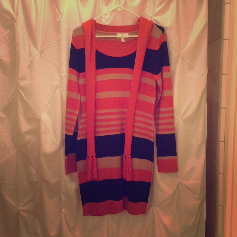 Striped Winter Sweater Dress
